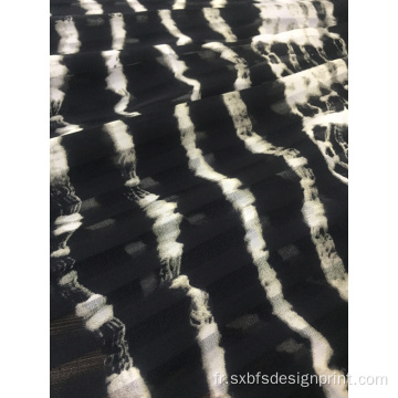 Tissu tissé d&#39;impression de rayure de polyester